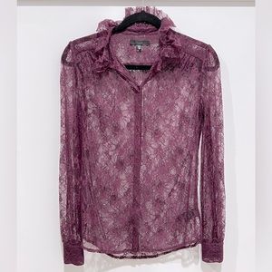 Joe’s Jeans button down lace blouse shirt size xs top